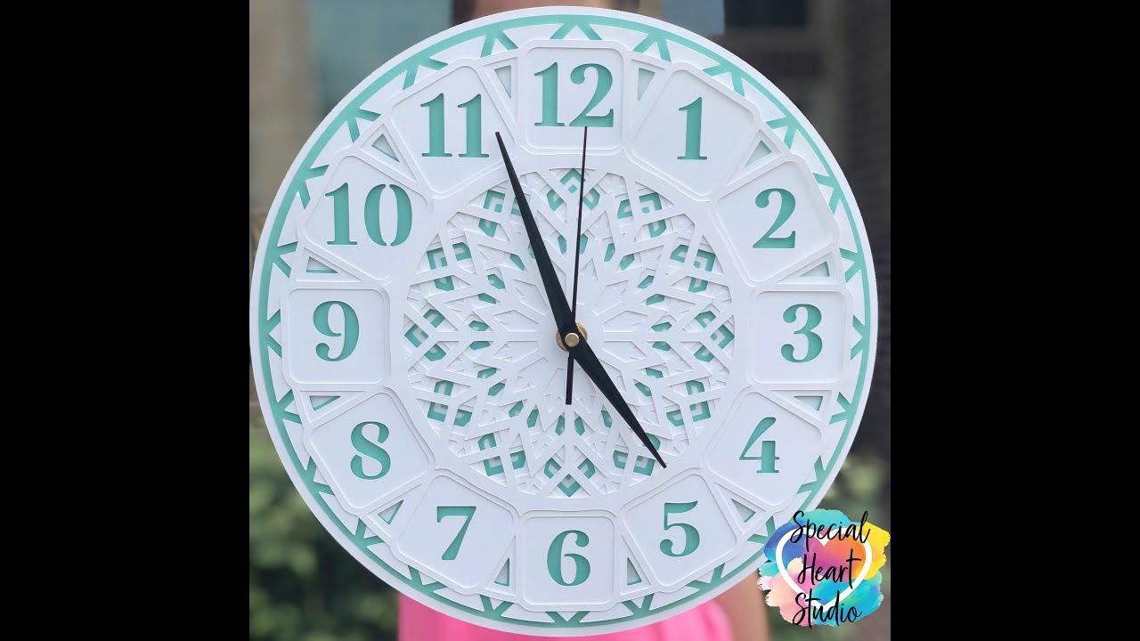 DIY Layered Mandala Clock Assembly with FREE SVG Cut File