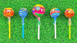 Satisfying Video l 5 Lollipops Unpacking ASMR - Yummy Rainbow Lollipops