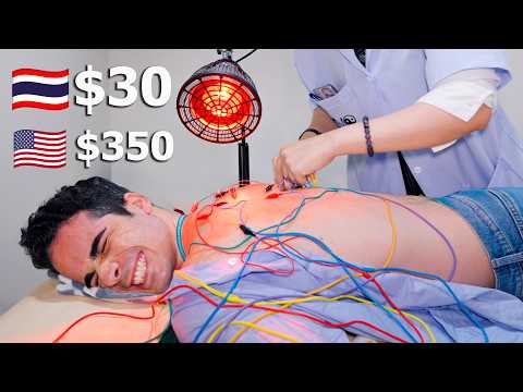 ASMR: $30 Chinese Electric Acupuncture CURED My Back Pain | Chiropractic + Cupping Bangkok