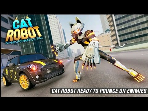 CAT ROBOT TRANSFORM GAME | CAR ROBOT TRANSFORMATION | CHARI GAMES