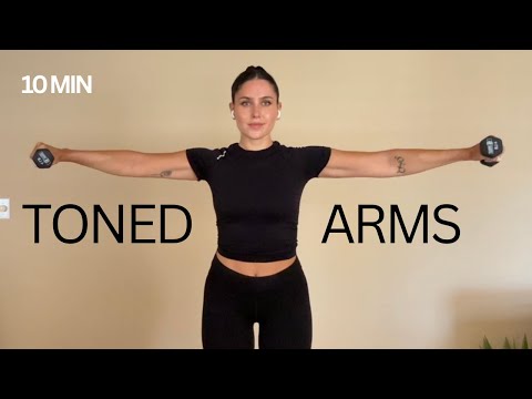 10 MIN TONED ARMS WORKOUT (At Home Dumbbells Only)
