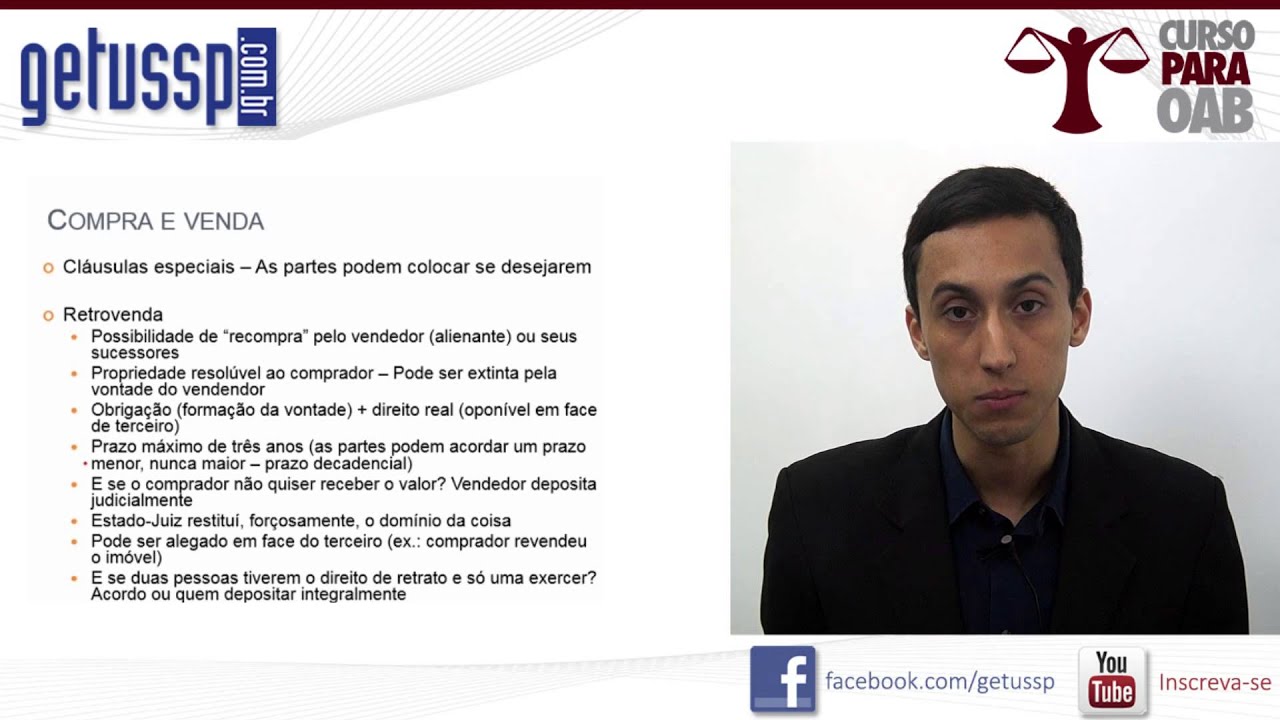 Aula 73 - Direito Civil - Cláusulas Especiais do Contrato de Compra e Venda - Parte 1 - FN-DC