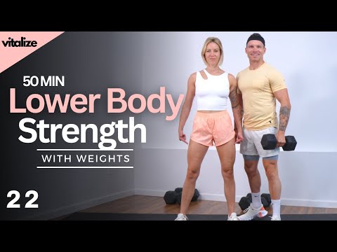 50 Min LOWER BODY WORKOUT with WEIGHTS | Strength Training | Heavy Lifts