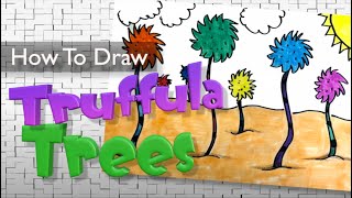 How to Draw Truffula Trees by Dr. Seuss 🎨 Cat and the Hat🎨 Easy 🎨Step by Step 🎨 Frazier Tales