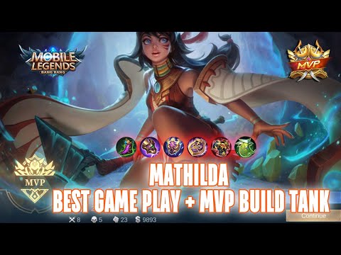 MATHILDA GAMEPLAY 100% MVP | BEST BUILD TANK | TOP LOKAL 1 - MLBB