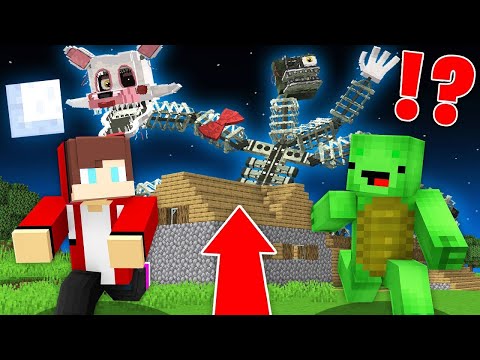JJ and Mikey vs. Mutant Wolf in Minecraft