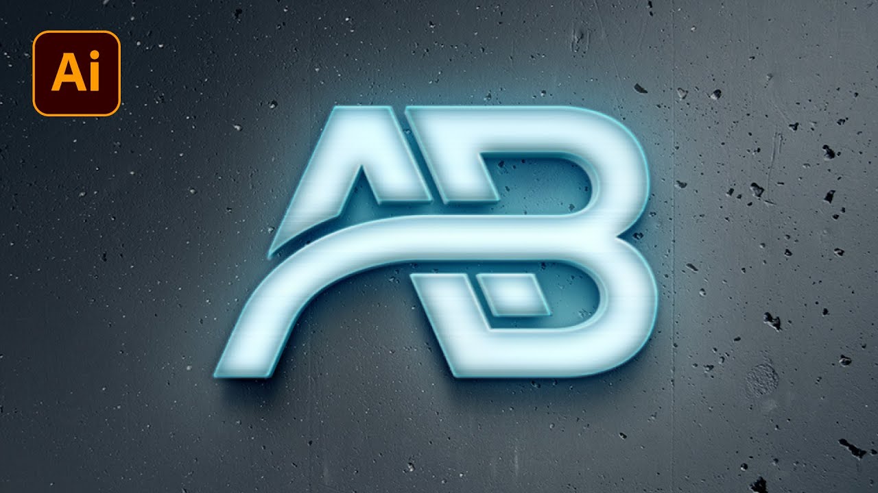 Professional AB Letter Logo Design Illustrator | Clean & Simple AB Lettermark Logo Design Tutorial