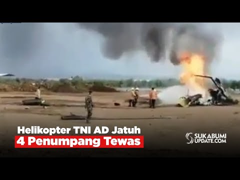 Helikopter TNI AD Jatuh, 4 Penumpang Tewas