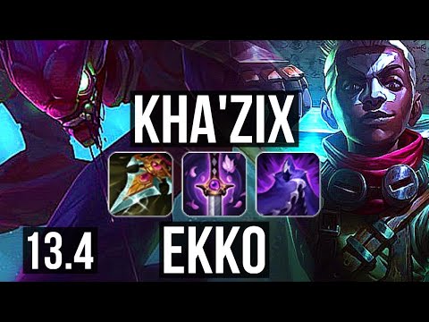 KHA'ZIX vs EKKO (JNG) | 19/2/11, 1.6M mastery, 800+ games, Legendary | KR Master | 13.4