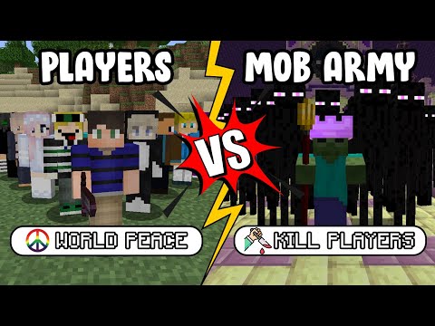 Minecraft but the MOB ARMY ATTACKS THE PLAYERS...