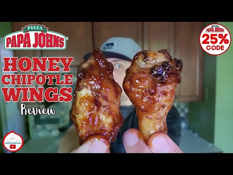 Papa John's® Honey Chipotle Wings Review! 🍯🌶️🐔 |...