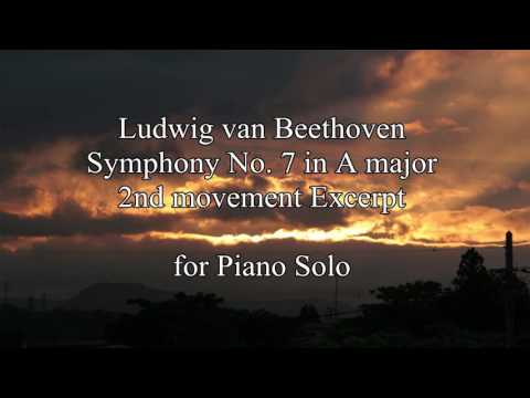 Beethoven:Symphony No.7  2nd mov.(Excerpt) for Piano Solo