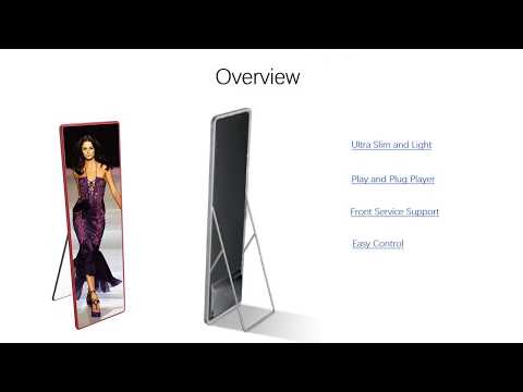 Digital Led Display Standee Mirror Led Poster Display Totem Led Introduce Video