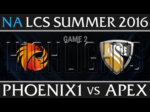 Phoenix1 vs Apex Game 2 Highlights - NA LCS Week 3 Day 2 Summer 2016 - P1 vs APX G2