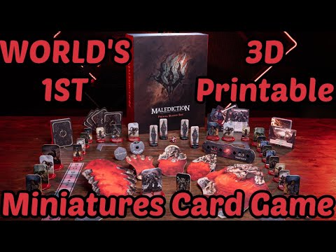 Malediction Preview - The World's 1st 3-D Printable Miniatures Card Game