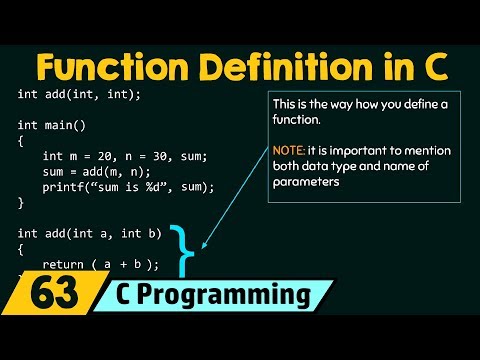 Function Definition in C