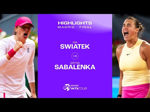 Теннис Iga Swiatek vs. Aryna Sabalenka | 2024 Madrid Final | WTA Match Highlights