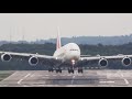 STORM !! Airbus A380 CROSSWIND Landing at ...