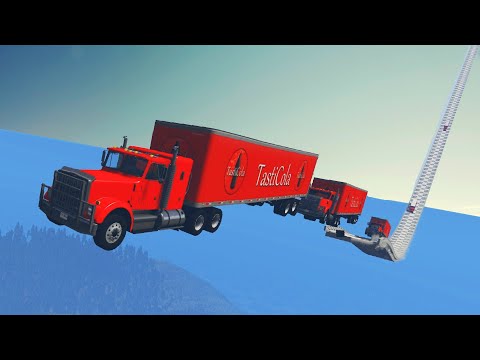 EPIC Truck High Speed Jumps BeamNG Drive CrashTherapy