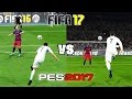 FIFA 17 Vs PES 17 Long Shots Finesse Shots Lobs