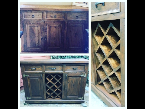 How to transform a dresser into a buffet with a wine rack by Chic Doctor