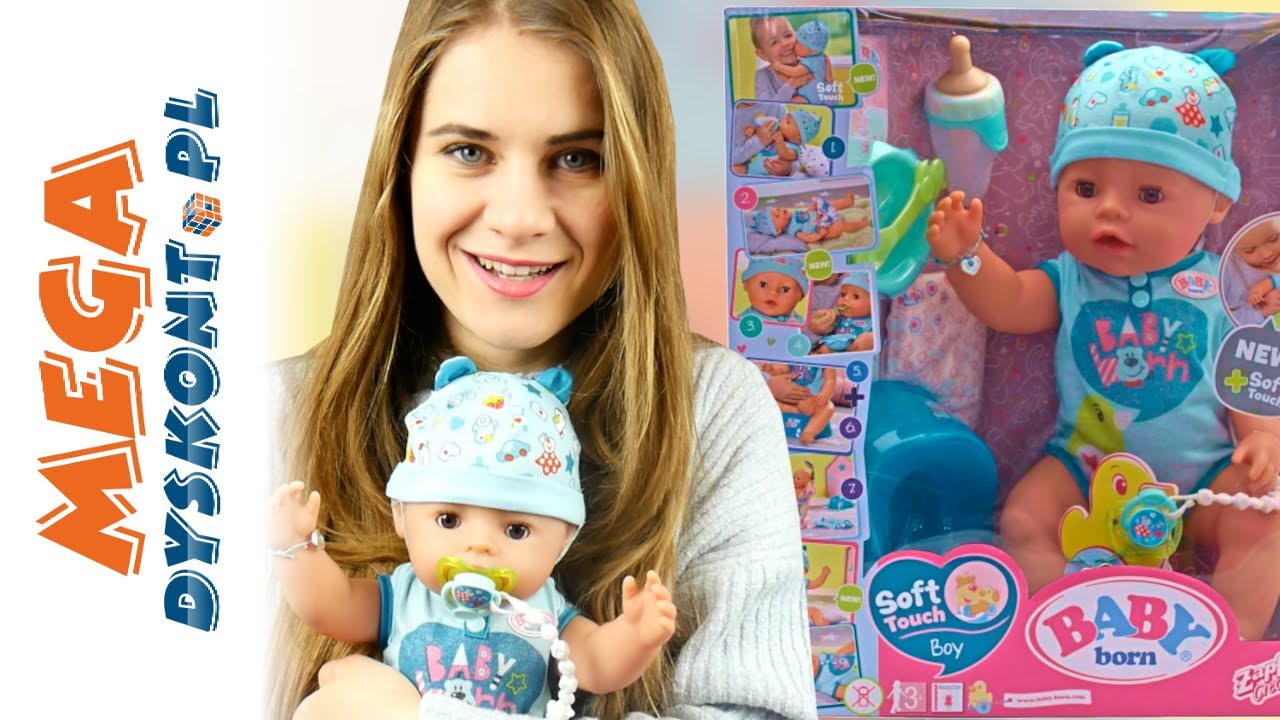 BABY BORN 🍼 CHŁOPIEC ROBI SIUSIU 👣 Lalka interaktywna Soft Touch 🍼MegaDyskont