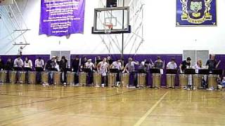 SHS Percussion Trash Can Band Playing 