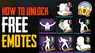 HOW TO UNLOCK ALL EMOTES IN PUBG MOBILE NEW TRICK ! YOU MISS IT ? 2019 SECRET TRICKS