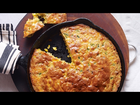 Pati Jinich - Poblano Bacon Cheddar Skillet Cornbread