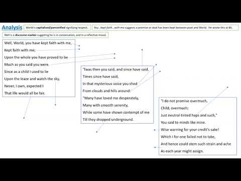 Analysis of He Never Expected Much by Thomas Hardy