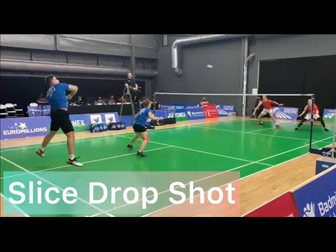 Slice Drop Shot in Mixed Doubles ALIMOV/DAVLETOVA | 2021 European Badminton Mixed Team Championships
