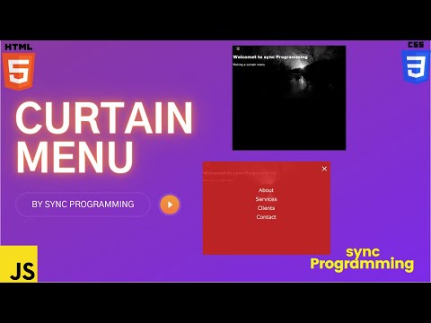 Creating Curtain Menu Using Html Css And Javascript