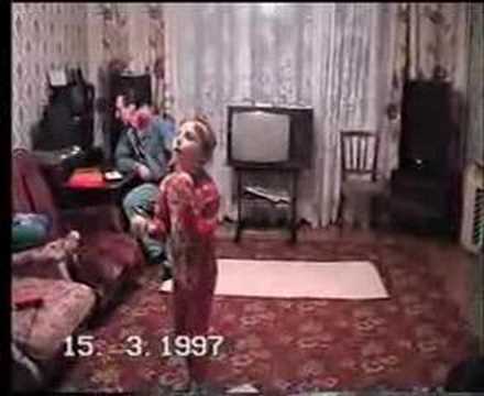 Olga juggling with 3 balls at age of 6