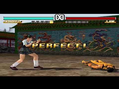 Tekken 3 Move Sweep  Xiaoyu with Nina moves school outfit trample Law