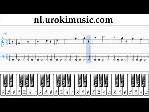 Piano Leren Spelen (rechter hand) Luis Fonsi, Demi Lovato - Échame La Culpa Tablatura Deel#1