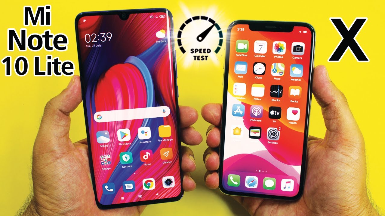 Xiaomi Mi Note 10 Lite vs iPhone X - Speed Test!