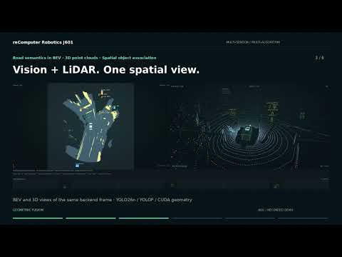 Video preview of the J601 camera and LiDAR perception demo