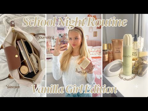 SCHOOL NIGHT ROUTINE*vanilla girl edition🍂🧴*how to be a vanilla girl