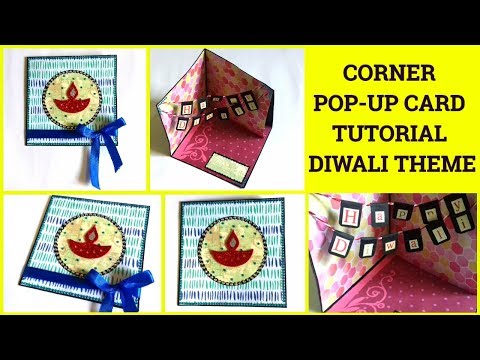Diwali Pop Up Card Tutorial By Sangitaa Rawat | Corner Pop Up Card | Diwali Card | Pop Up Card