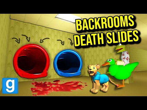 Surviving EVERY SLIDE of the backrooms... 🛝