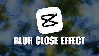 Blur Close Effect On CapCut Apps