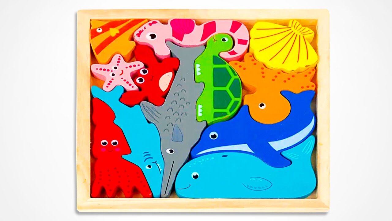 Sea Animal Puzzle Fun! 🐠🦀 Learn Their Names! 🧩✨ | Best Activity Puzzle for Kids & Toddlers
