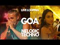 Crowd Goes Wild in Goa: Melodic Techno Live Looping with Juno-106