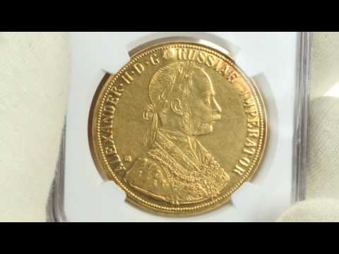 Coins.ee Auction 33. Russian 4 Ducats 1905 - NGC AU58 - Rare!