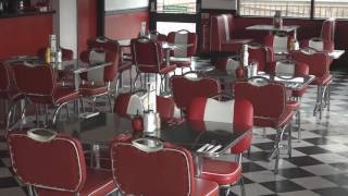 Interior of Empire american diner in Witham