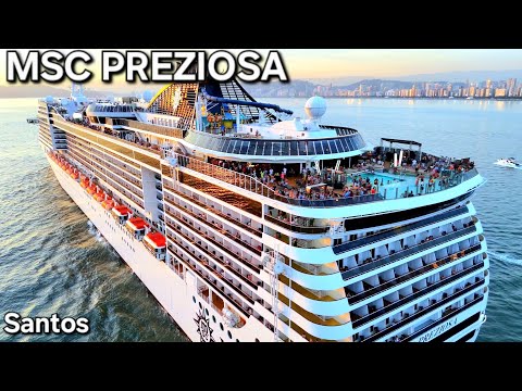 Thumbnail for MSC PREZIOSA navio Santos ship cruzeiro o maior   ⁨@navios2025⁩   cruise  #drone #google
