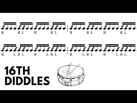 16th diddles exercise for snare drum (good luck with the last one)