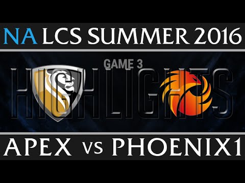 Apex vs Phoenix1 Highlights, Game 3 NA LCS Week 5 Day 3 Summer 2016 - APX vs P1 G3