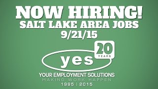 Now Hiring | Salt Lake City Jobs | Week of 9/21/15