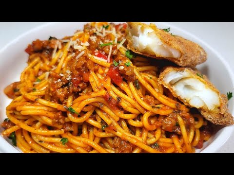 One Pot Spaghetti & fried fish | recipe | a must try